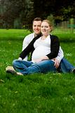 Loving parents expecting baby