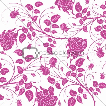 purple flower seamless pattern