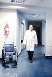 Doctor walking at the hospital hall