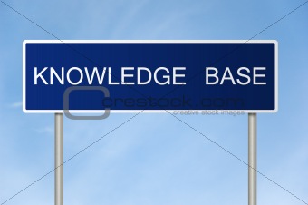 Road sign with text Knowledge Base