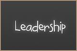 Chalkboard with text Leadership