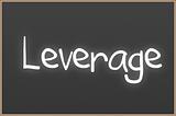 Chalkboard with text leverage