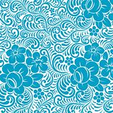 blue flower seamless pattern