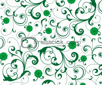 green leaf seamless pattern