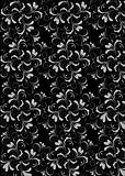 black flower seamless background