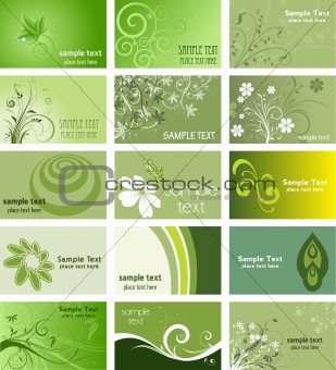 Nature themed business cards