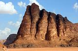 The seven pillars in Wadi Rum
