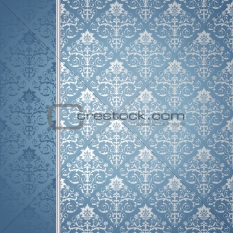 Blue and silver background 