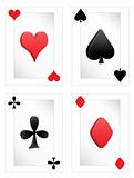 Poker clubs diamonds hearts spades