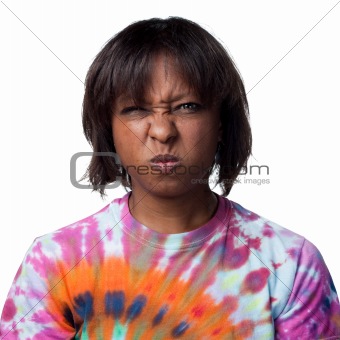 African American woman angry