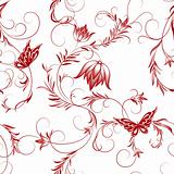 flower and butterfly pattern
