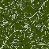 green seamless flower pattern