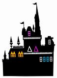 cartoon castle silhouette