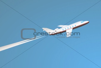 Private jet take-off
