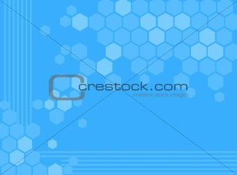 abstract blue hexagon background