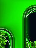 Green Neon Background with Copyspace