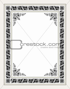 Vector antique ornate frame