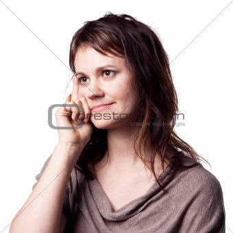 Young woman thinking