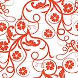 red flower seamless pattern