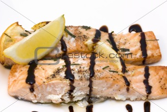 salmon with balsamic vinegar