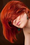Beauttiful woman with red hair 