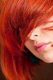 Beautiful woman with red hair 