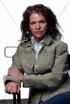Middle aged lady, seated