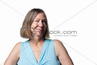 Older woman flirting