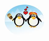penguin in love