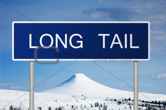 Road sign with text Long Tail