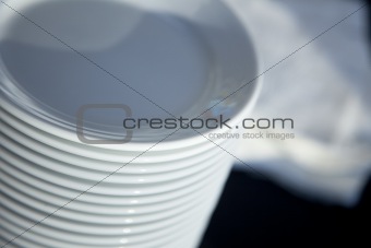restaurant service / stack of plates