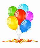 coloured balloons for birthday holiday celebration