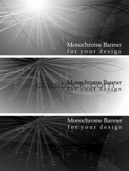 Monochrome banners - eps 10