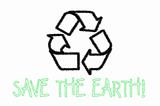 Save the earth recycle sign