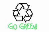 Go green recycle sign