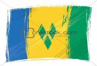 Grunge Saint Vincent and the Grenadines flag