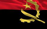 Waving flag of Angola