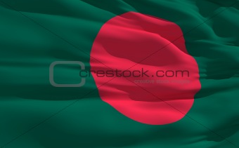 Waving flag of Bangladesh 