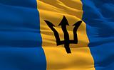 Waving flag of Barbados