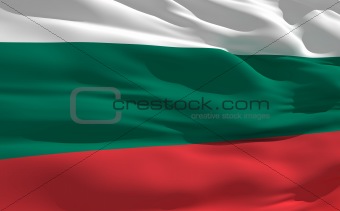 Waving flag of Bulgaria