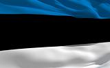 Waving flag of Estonia