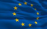 Waving flag of United Europe