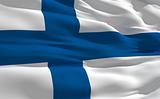 Waving flag of Finland