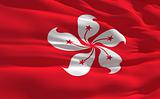 Waving flag of Hong Kong
