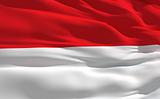 Waving flag of Indonesie