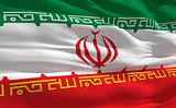 Waving flag of Iran
