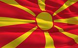 Waving flag of Macedonia
