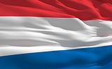 Waving flag of Netherlands