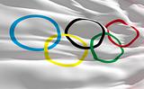 Waving flag of Olympique