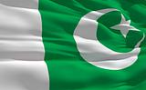 Waving flag of Pakistan